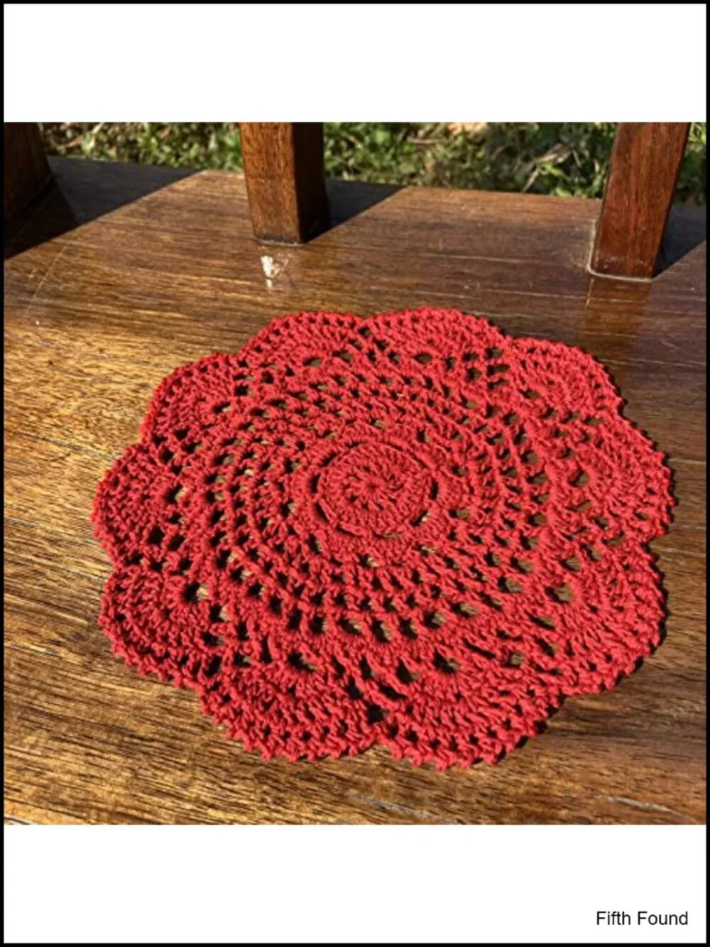 Round Crochet Lace Doilies Set of 4 Fabric Coasters Value Pack